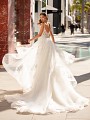 Tulle and Lace Detailed Detachable Wedding Train Moonlight Couture H1452