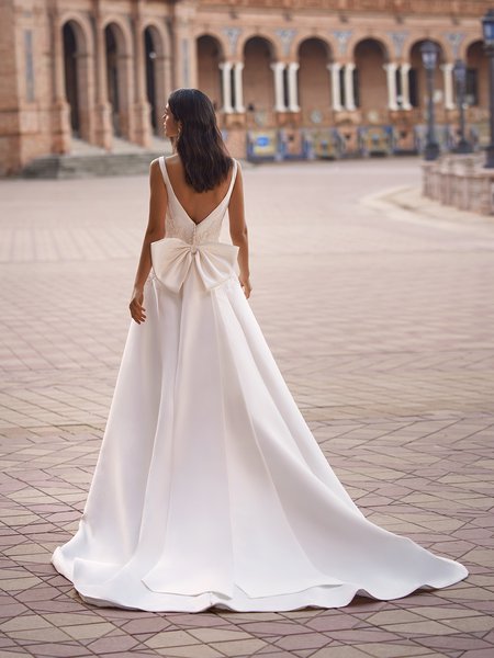 Satin and Lace Sweetheart Ball Gown Wedding Dress