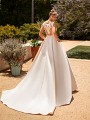 Moonlight Collection J6772 bridal ball gown with side pockets and chapel train 