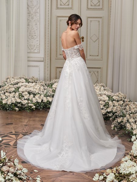 Fiora Square Neck Soft Tulle A-Line Wedding Gown J6875 by