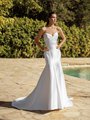 Strapless Ruched Pointd Sweetheart Stretch Mikado Mermaid without Sleeves Moonlight Collection J6940