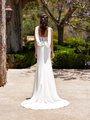 Crepe Back Satin Sweep Train Mermaid with Draping at Back Neckline Moonlight Collection J6951