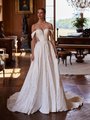 Moonlight Collection J6955 Detachable Swag Sleeves Sweetheart with Illusion Inset Full A-Line Wedding Dress