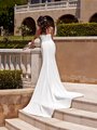 Strapless Open Back Stretch Regal Crepe Mermaid with Sweep Train Style J6960