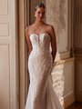 Strapless Soft Sweetheart with Nude Net Illusion Inset Beaded Lace and Net Mermaid Bridal Gown Style J6962