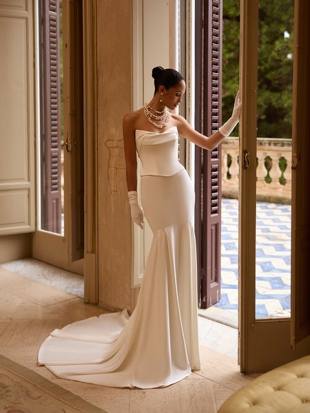 Moonlight Collection J6975 affordable wedding dresses with low backs and beading