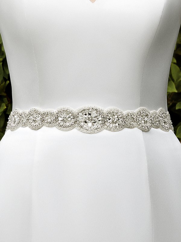 Moonlight Sashes SASH-104 Beaded bridal sashes are the perfect accent for your bridal gown