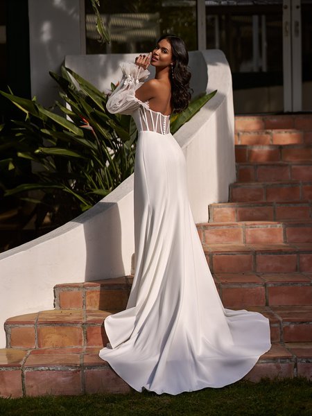 Moonlight Tango T142 comfortable bohemian lace bridal gowns for the casual bride
