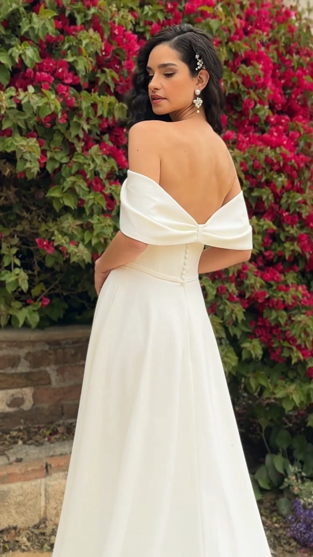 Moonlight Tango T170 Pointed Sweetheart and Open Back Drop Waist Regal Crepe A-Line Bridal Gown