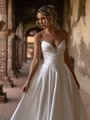 Moonlight Tango T171 Sultry Pointed Sweetheart with Net Illusion Inset Satin Ball Gown